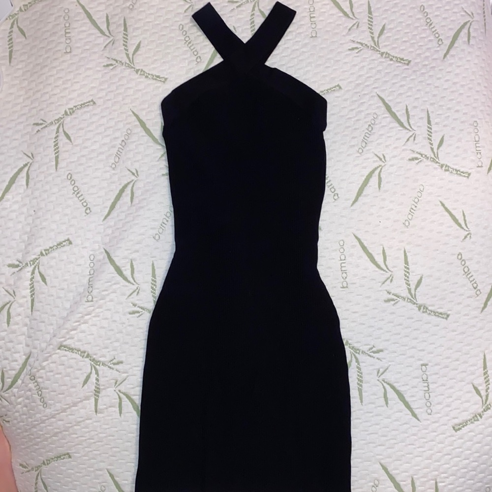 Babaton Sculpt Knit Criss Cross Bodycon Dress XS NWT
